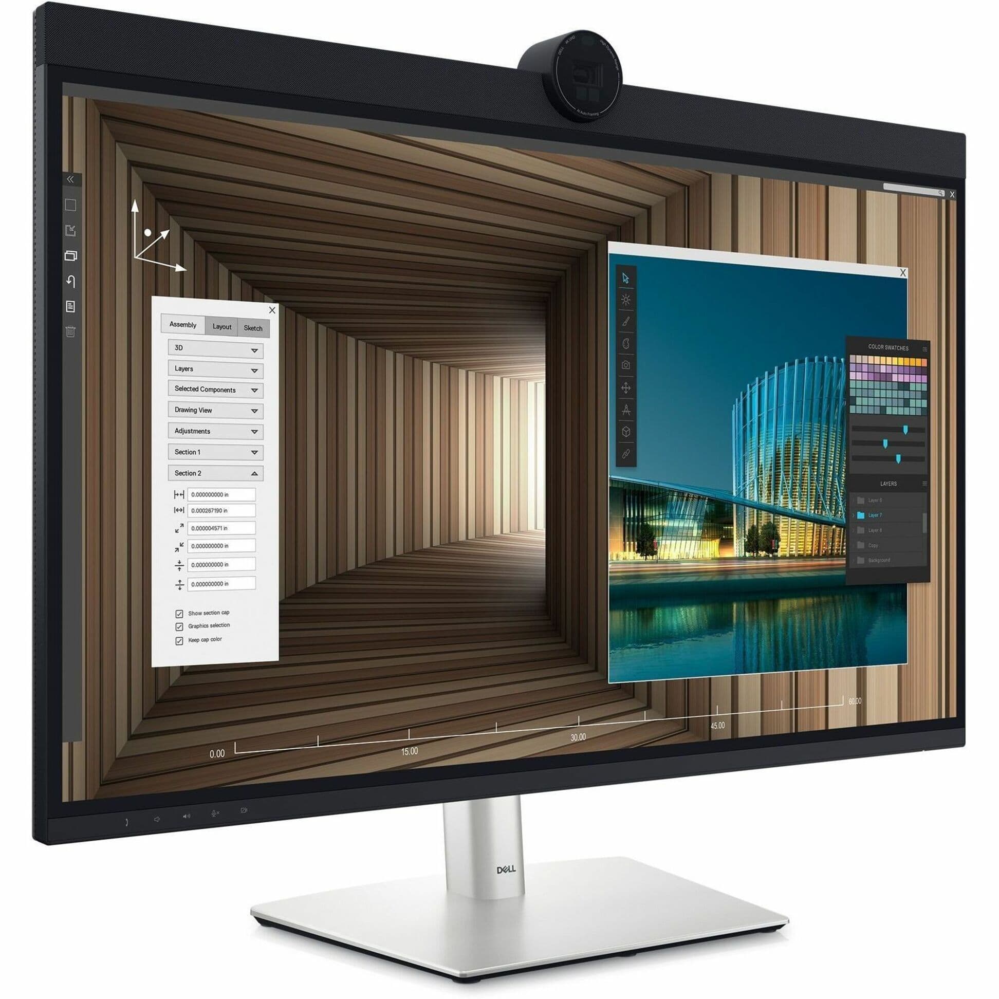 Dell - UltraSharp 31.5" IPS LED 60Hz Monitor with HDR (USB, HDMI) - Black, Silver, Dual Color - Front_Zoom