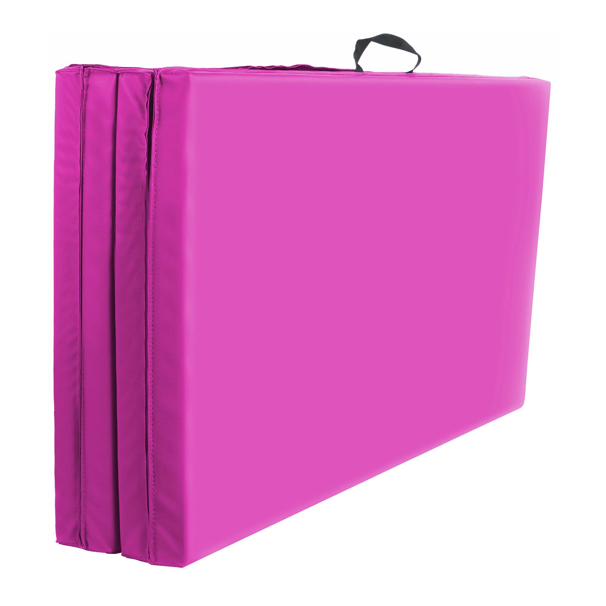 Alt View 7. BalanceFrom Fitness - BalanceFrom 4' x 6' x 2" All Purpose Folding Fitness Gymnastics Gym Mat, Pink - Pink.