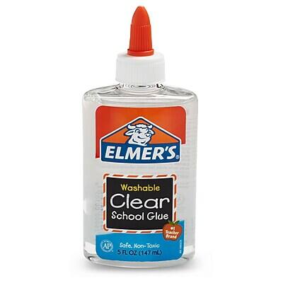 ELMER'S Washable Clear School Glue  
Soft, Non-Toxic  
5 FL OZ (147 mL)  
AP Safe