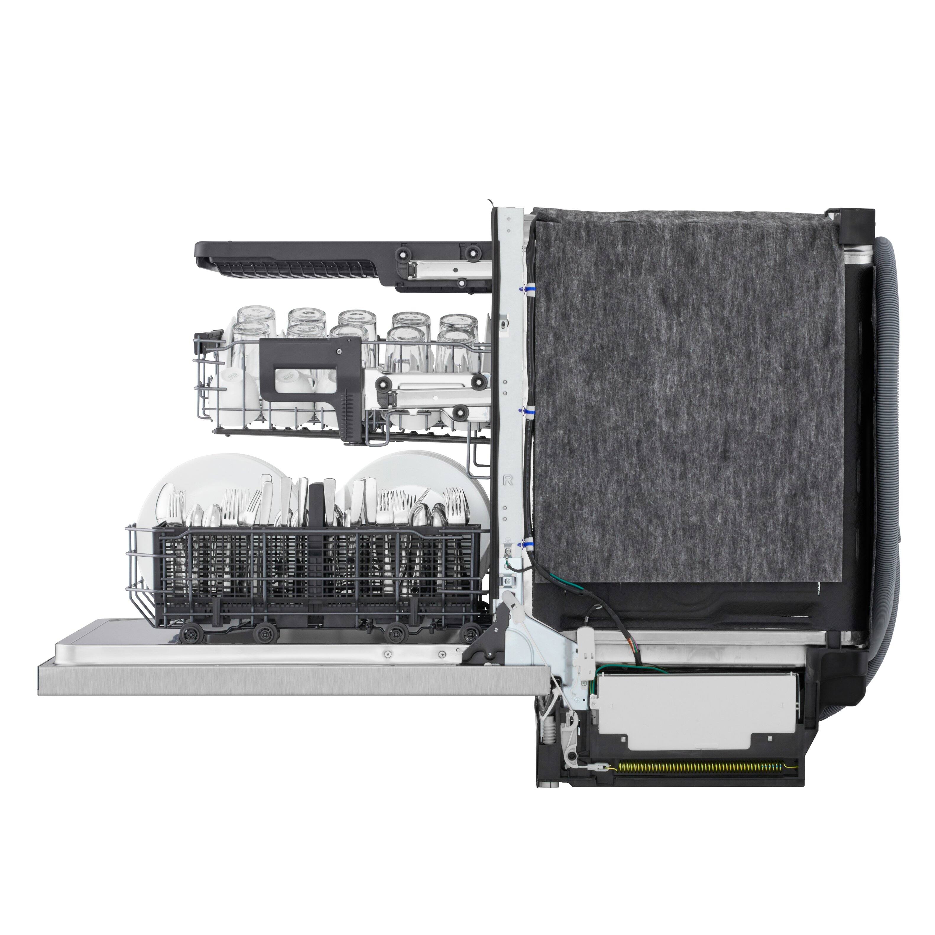 Alt View 21. LG - FlushFit 24" Top Control Smart Built-In Stainless Steel Tub Dishwasher with 3rd Rack, 1-Hour Wash & Dry Cycle and 46dBA - PrintProof Stainless Steel.