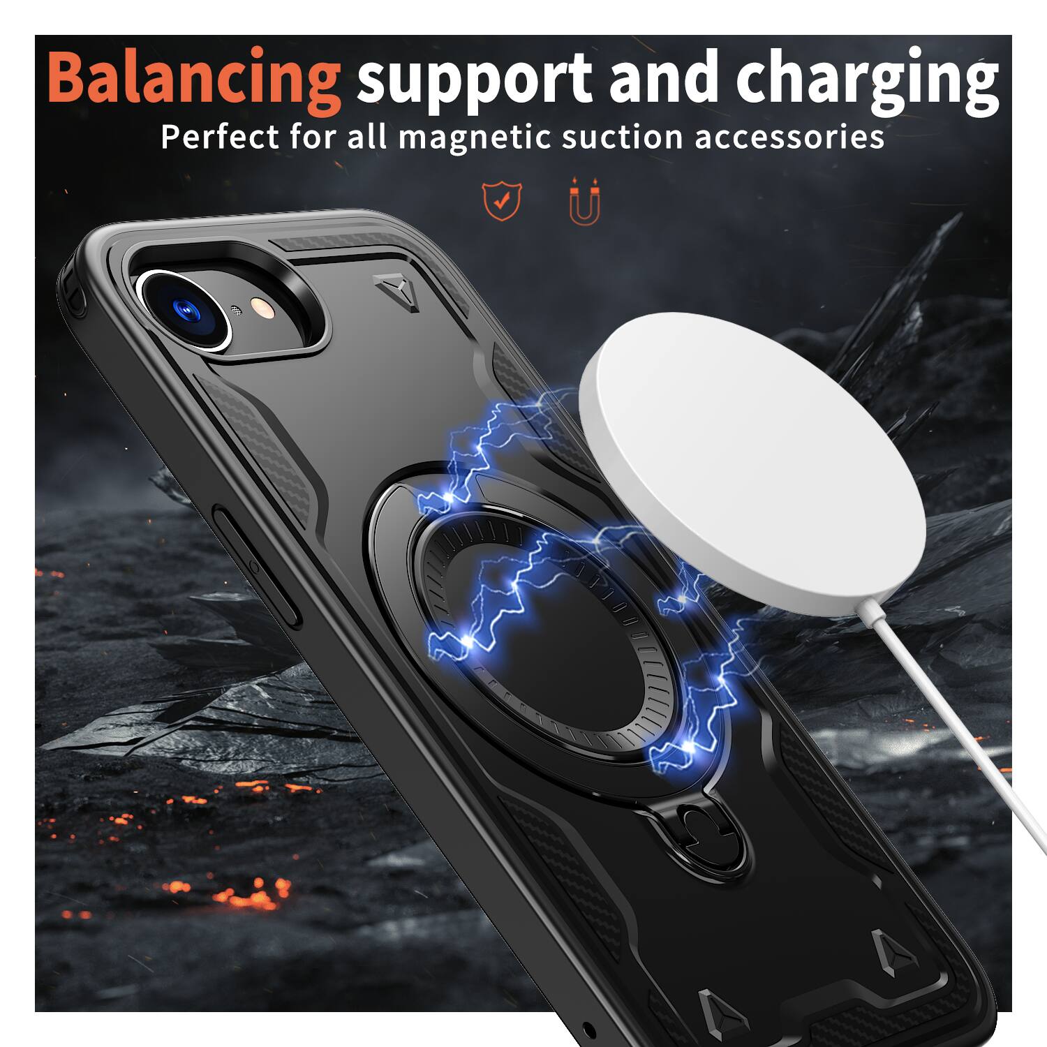 Balancing support and charging  
Perfect for all magnetic suction accessories
