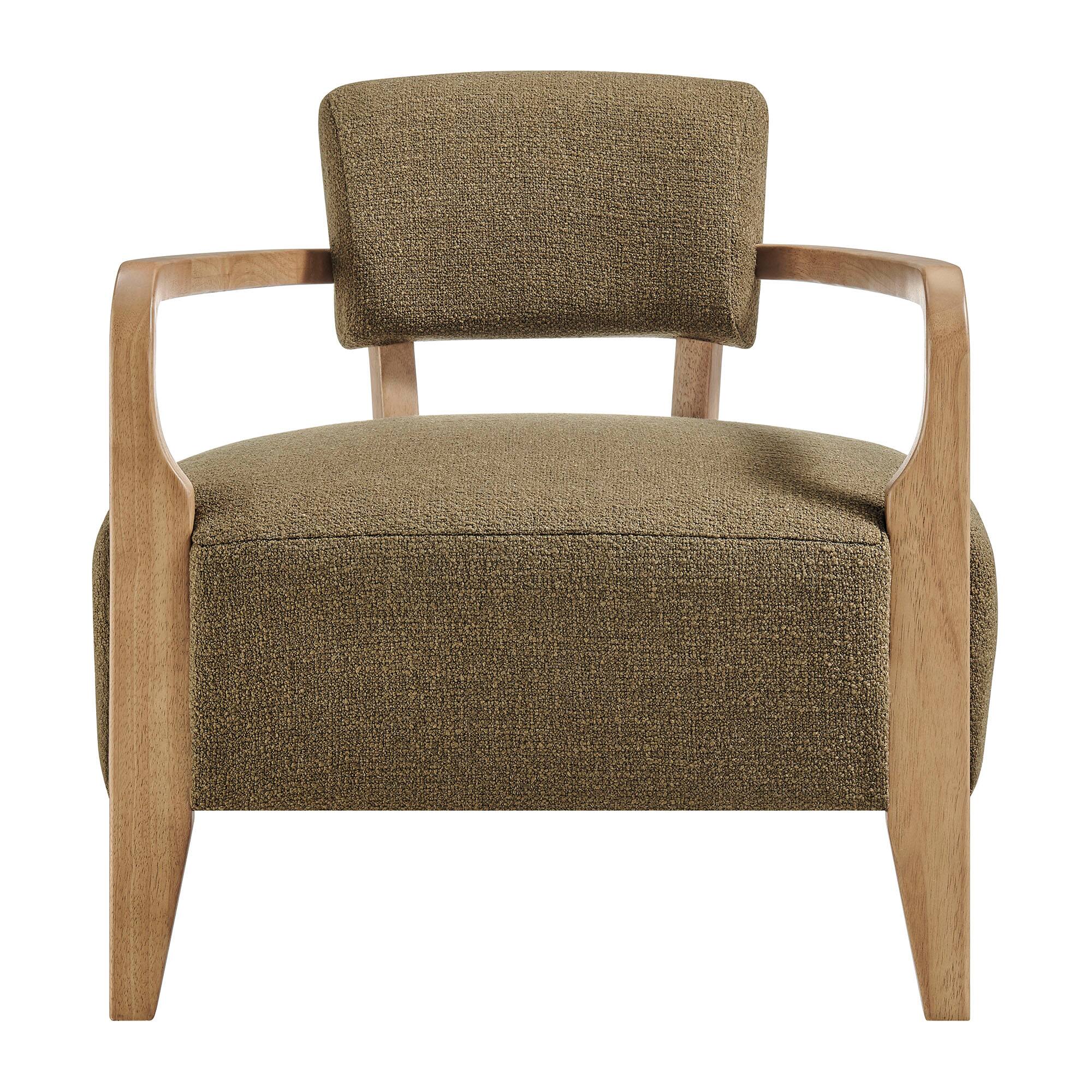 Alt View 4. Modway - Zinnia Linen Blend Accent Chair by Modway - Olive.