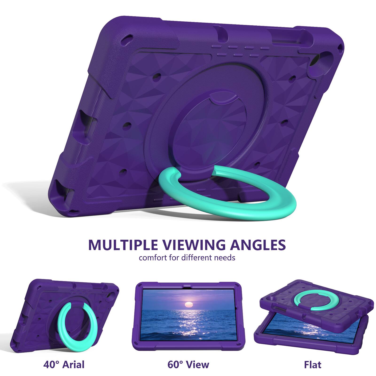 MULTIPLE VIEWING ANGLES  
comfort for different needs  
40° Aerial  
60° View  
Flat