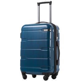 DORLUKFU - Luggage PC+ABS Hardshell Suitcase with TSA Lock, Spinner Carry On Lightweight ( 20in) - Caribbean Blue