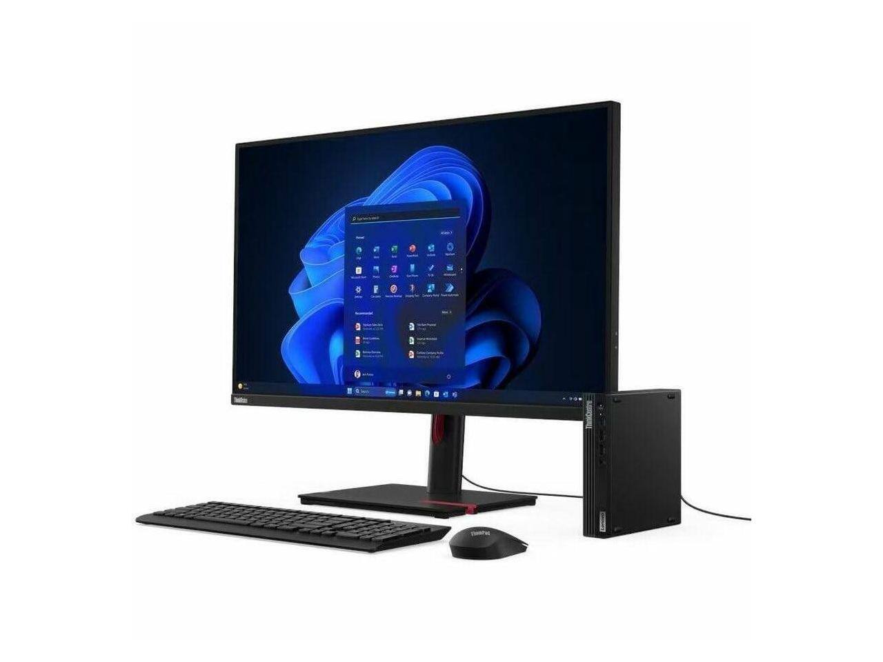 Alt View 8. Lenovo - Lenovo ThinkCentre M70q Gen 5 - i5-14500T - vPro - 16GB - 256GB SSD - Tiny - Black - Q670 - Win 11 Pro - Black.