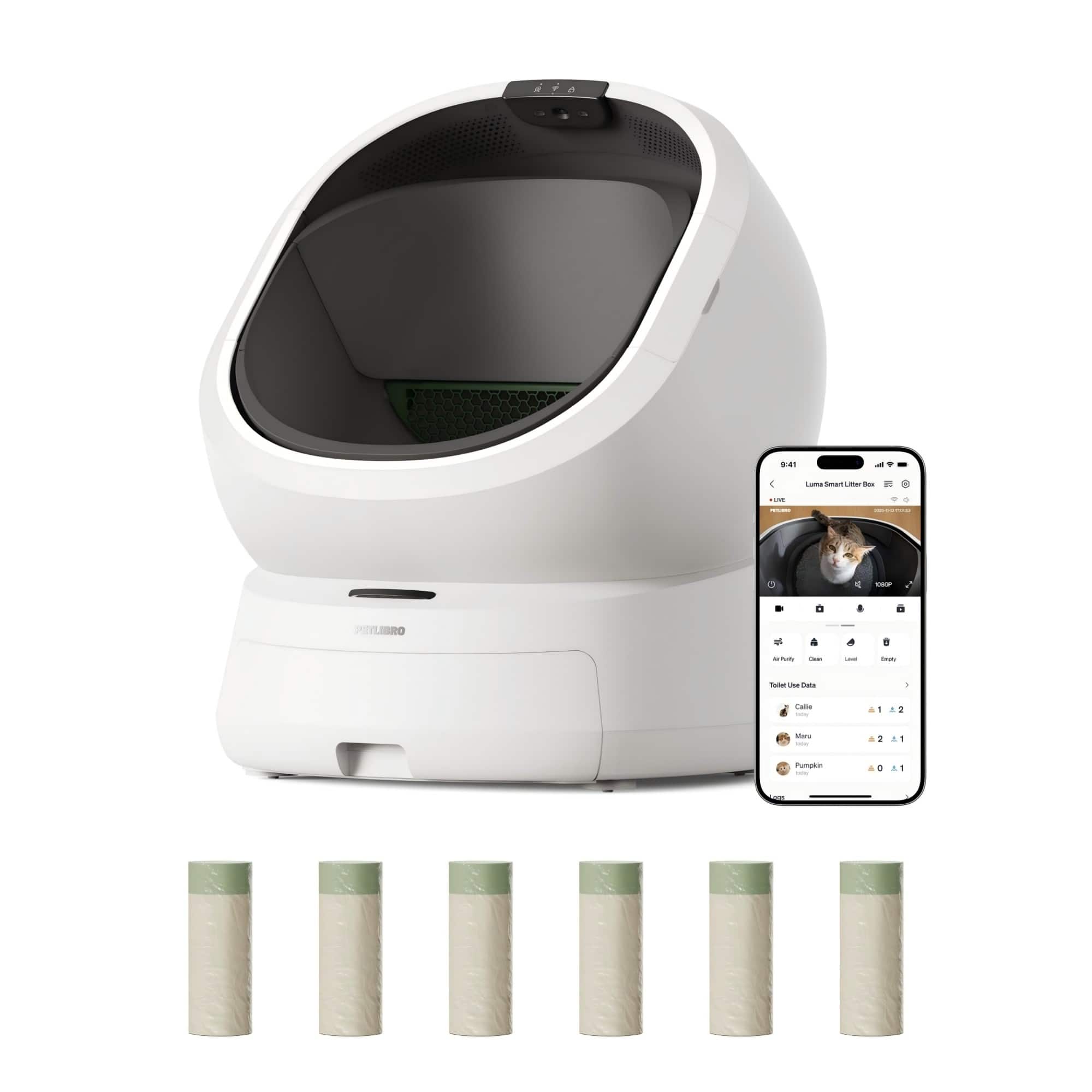 PETLIBRO - Luma Smart Litter Box&Waste Bag Accessory Kit - White