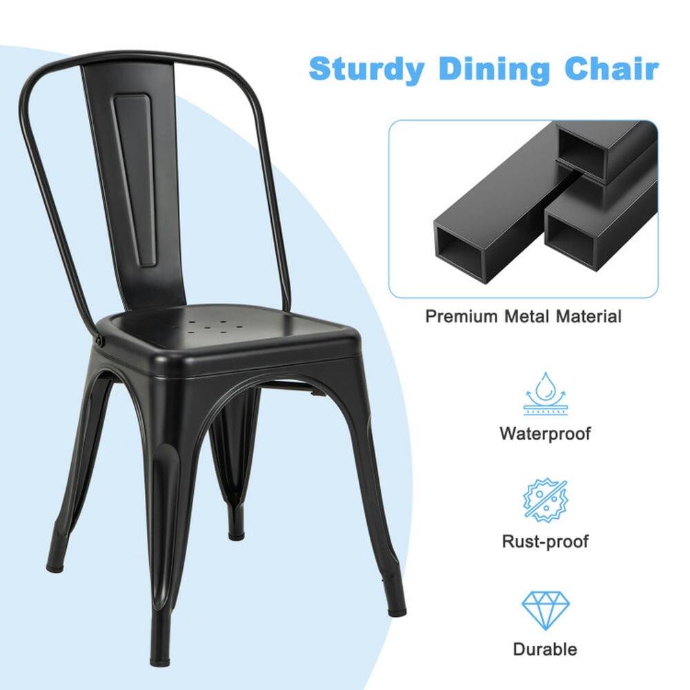 Sturdy Dining Chair  
Premium Metal Material  
Waterproof  
Rust-proof  
Durable