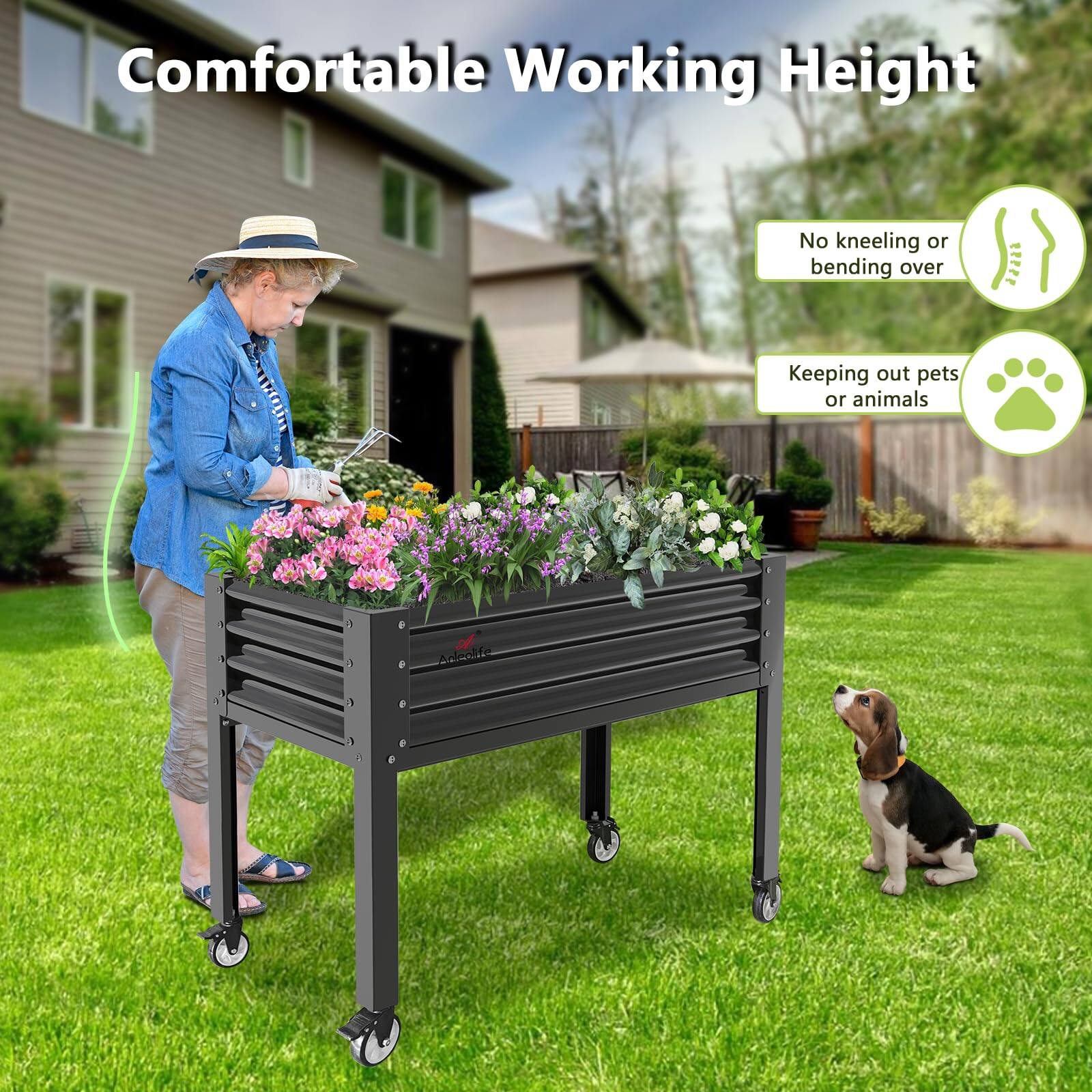 Comfortable Working Height

- No kneeling or bending over
- Keeping out pets or animals
