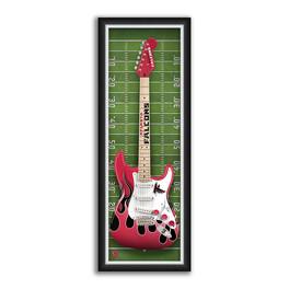 Sporticulture - Atlanta Falcons 14" x 37" Framed Electric Guitar Print - Green