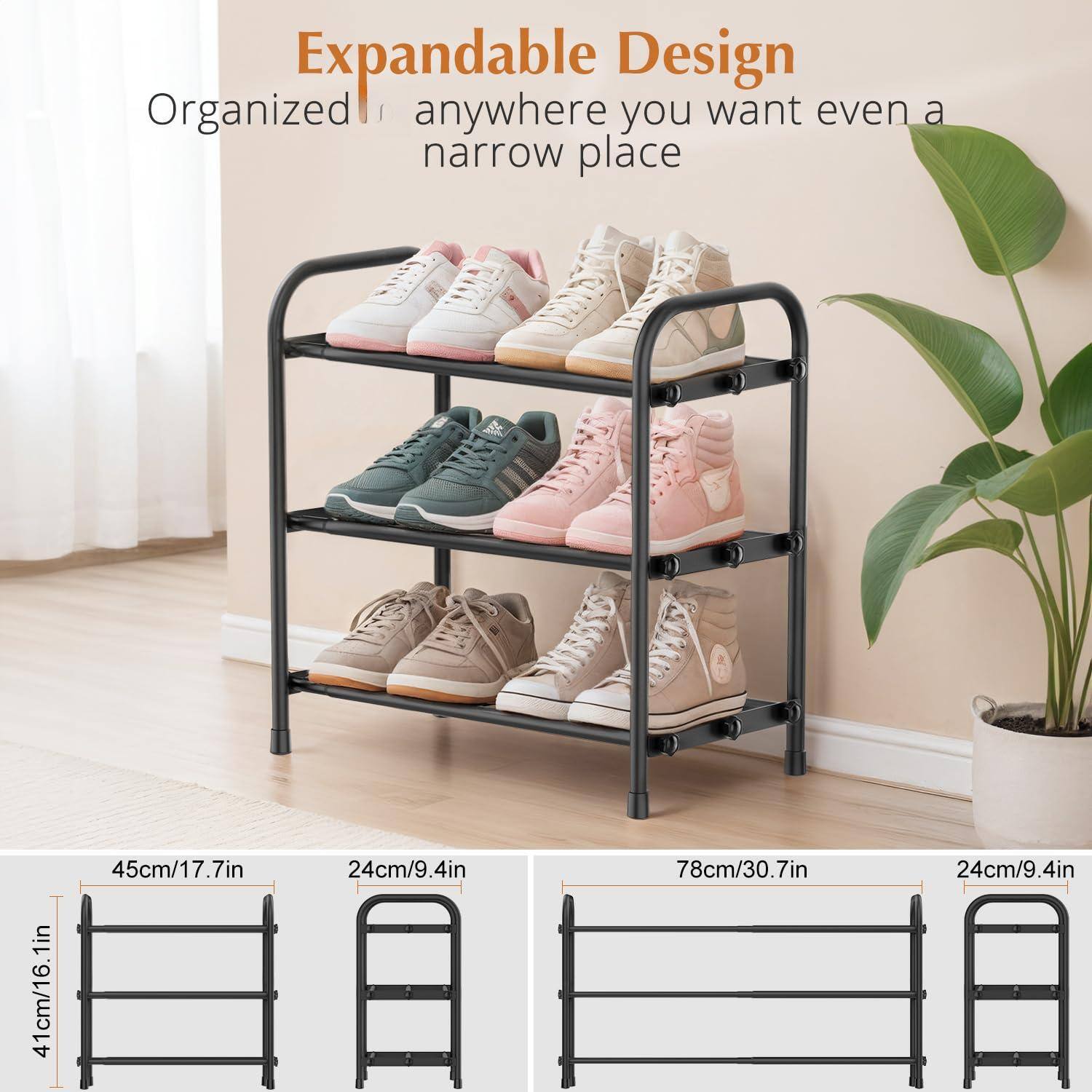 Expandable Design  
Organized anywhere you want even a narrow place  

41cm/16.1in  
45cm/17.7in  
24cm/9.4in  
78cm/30.7in  
24cm/9.4in