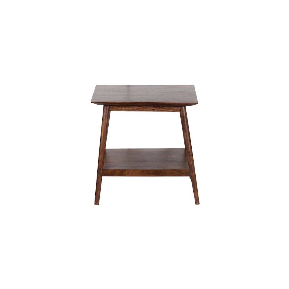 Angle. Porter Designs - Portola Solid Acacia Wood End Table - Brown.