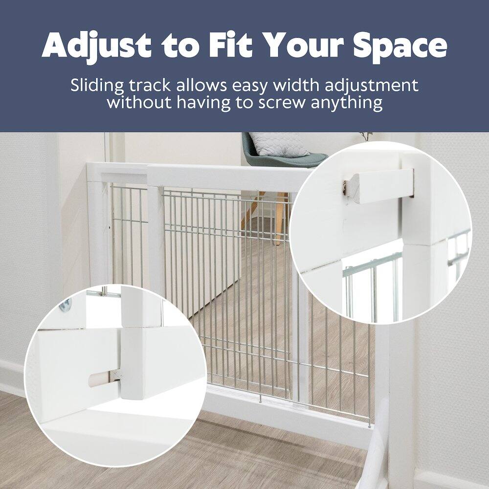 Adjust to Fit Your Space  
Sliding track allows easy width adjustment without having to screw anything