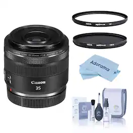 Bundle - Canon - RF 35mm f/1.8 Macro IS STM Lens with Filter Kit Cleaning Kit