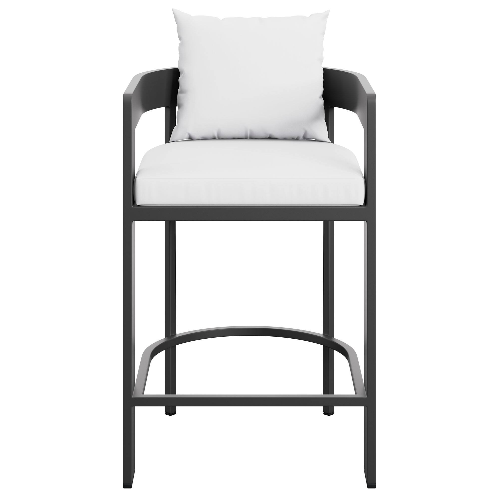 Alt View 4. Modway - Tahoe Outdoor Patio Aluminum Counter Stool by Modway - White.