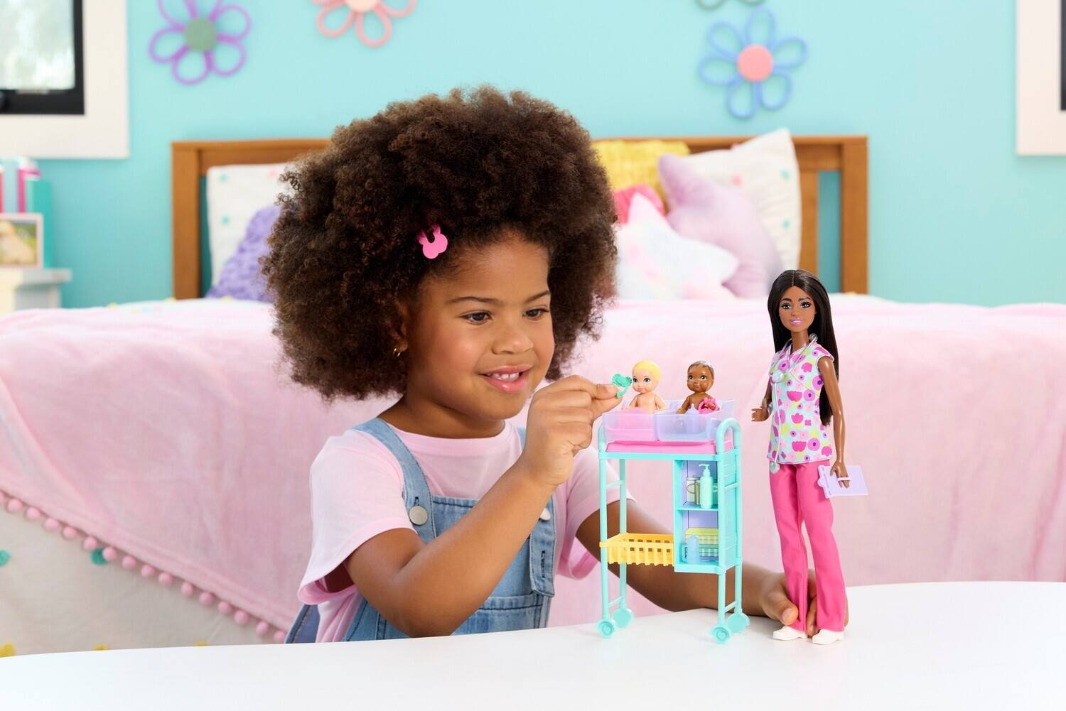 Alt View 4. Mattel - Barbie Careers Baby Doctor Playset With 3 Dolls, Black   - COLLECTIBLES - Multicolor.