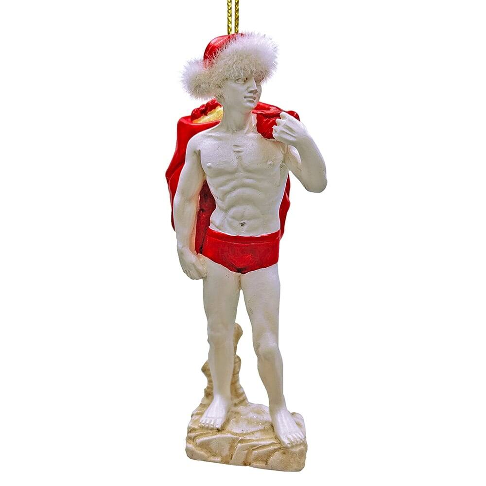 OrnamentallyYou - Festive Statue of David Ornament Unique Italian Renaissance and Michelangelo Decor - Multi-colored