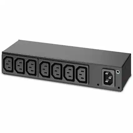 Front. APC - APC NetShelter Basic Rack PDU, 0U/1U, 120-240V/15A, 220-240V/10A, 8 C13 outlet - Basic - IEC 60320 C14 - 100 V, 120 V - Unknown.
