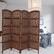 Alt View 4. Manhattan Lane - The Urban Port Handmade Foldable 4 Panel Wooden Partition Screen Room Divider - Dark Brown.