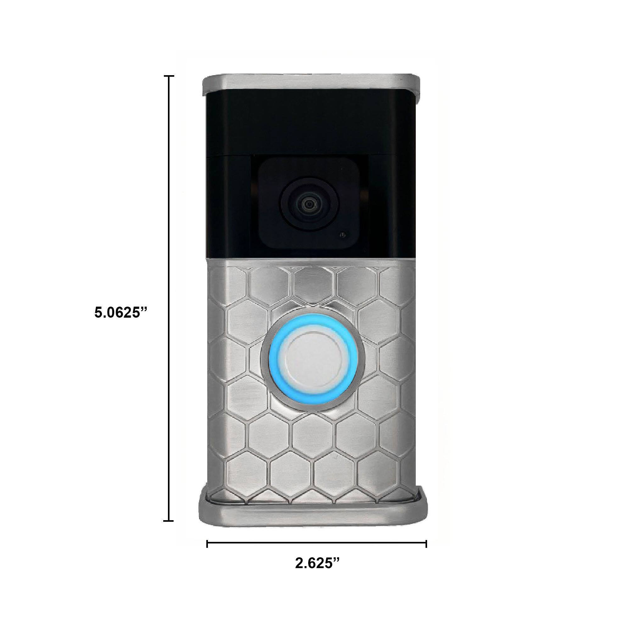 The dimensions of the device are 5.0625" in height and 2.625" in width.