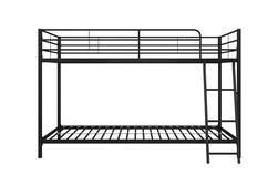 DHP - Fulton Small Space Twin over Twin Bunk Bed - Black - Front_Zoom