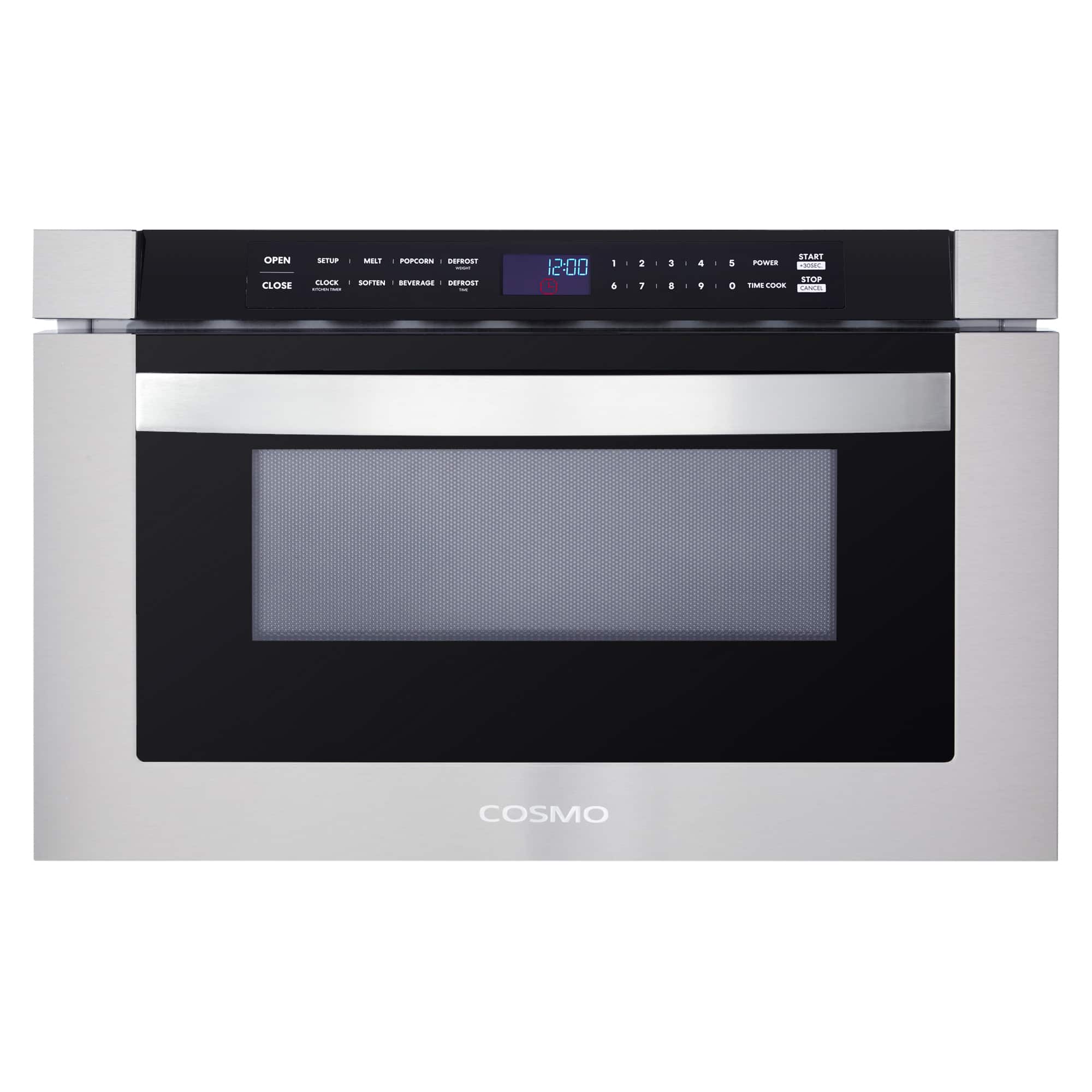 COSMO - COS-12MWDSS 24 in. Haven Collection 1.2 cu. ft. Built-in Microwave Drawer, Touch Controls, Defrosting Rack - Stainless Steel