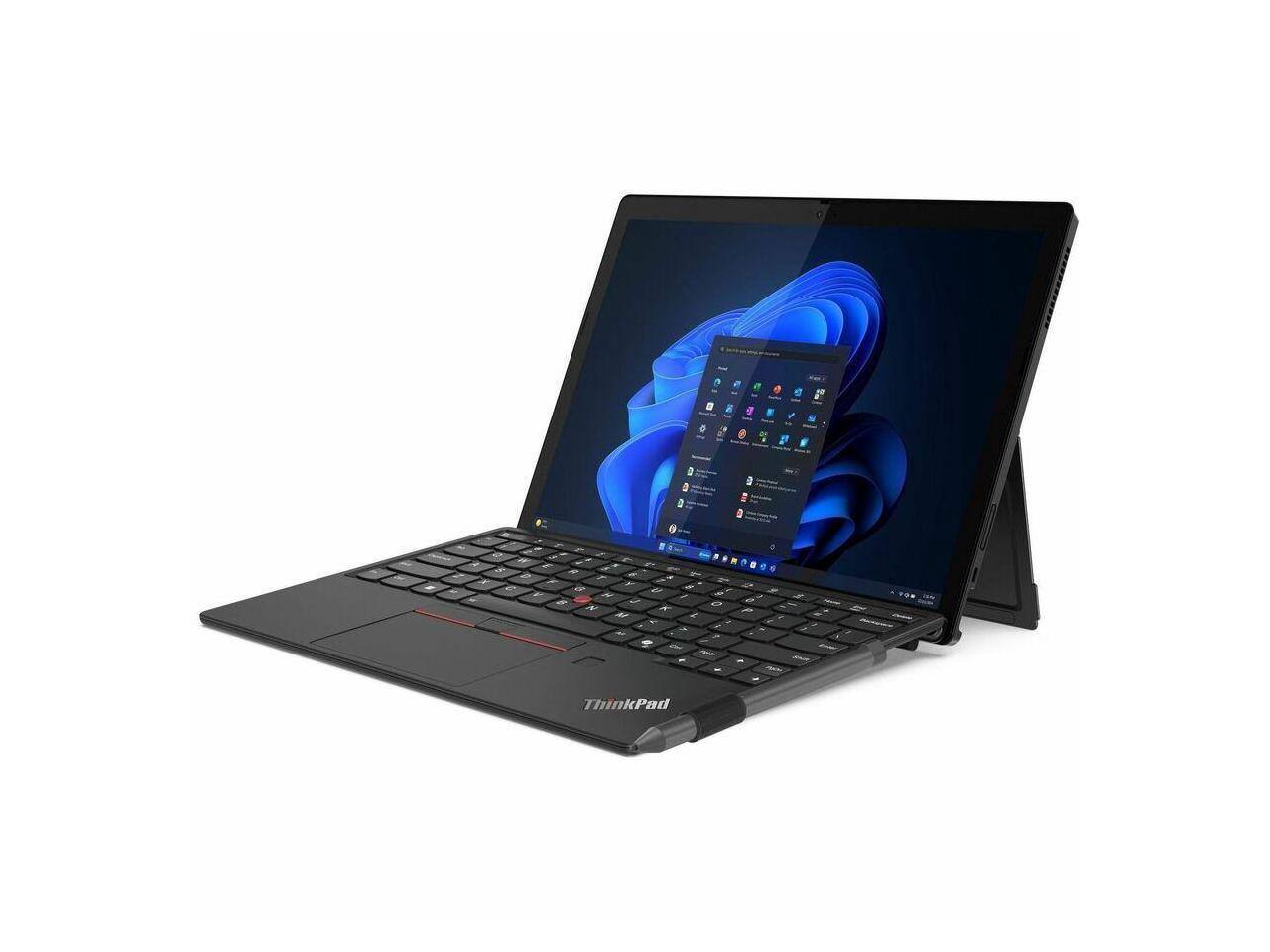 Alt View 3. Lenovo - Lenovo ThinkPad X12 Detachable Gen 2 - 12.3" Touchscreen - Intel Core Ultra 7 - 32 GB - 512 GB SSD - Windows 11 Pro - Black.