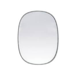 Elegant Decor - Metal Frame Oval Mirror 24x30 Inch - Silver