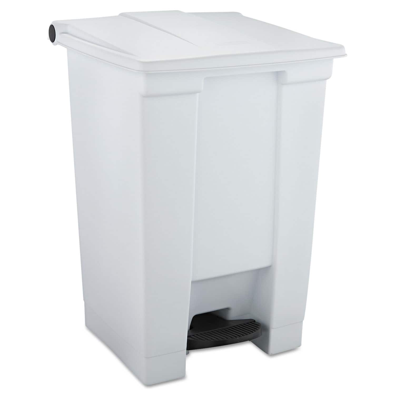 RubberMaid - Indoor Utility Step-On Waste Container, 12 gal, Plastic, White