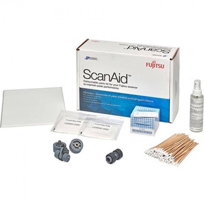 ScanAid  
FUJITSU  
ScanAid Consumable parts kit for your Fujitsu performance scanner  
Maintain peak performance of your mission critical applications