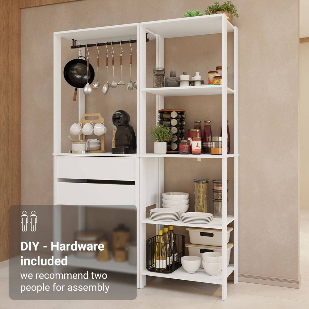 DIY - Hardware included  
we recommend two people for assembly