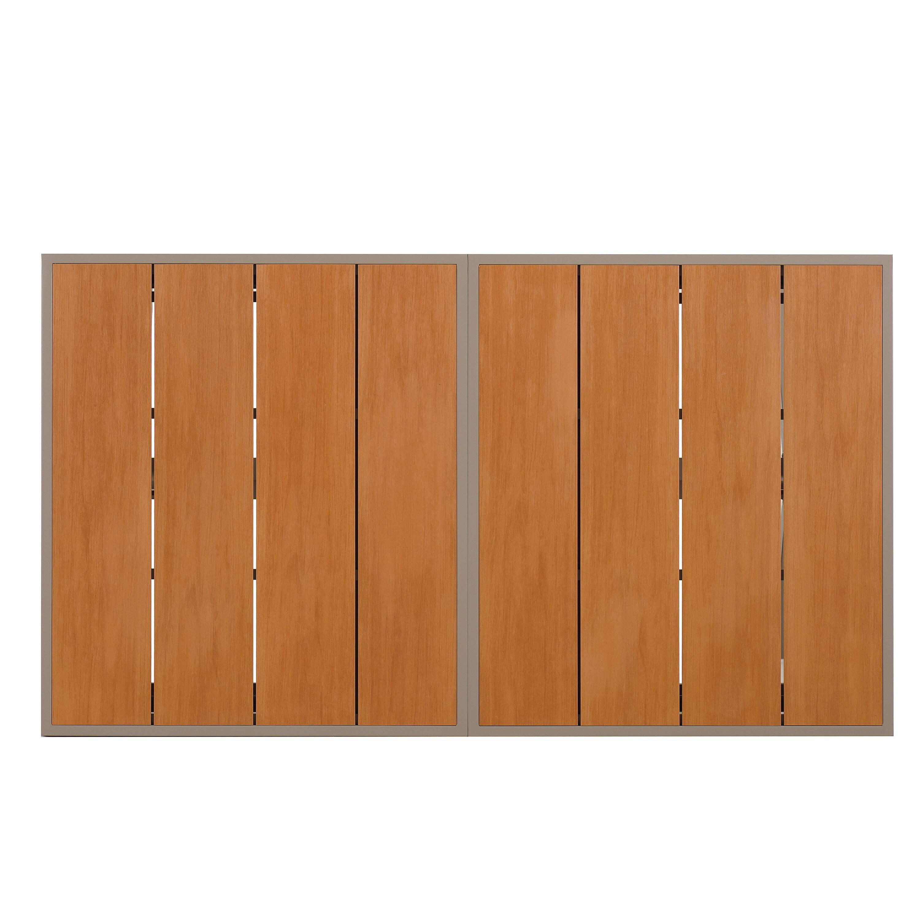 Alt View 4. Mondawe - 7-Piece Outdoor Dining Set with 6 Chairs and Extendable Table - Camel+Natural.