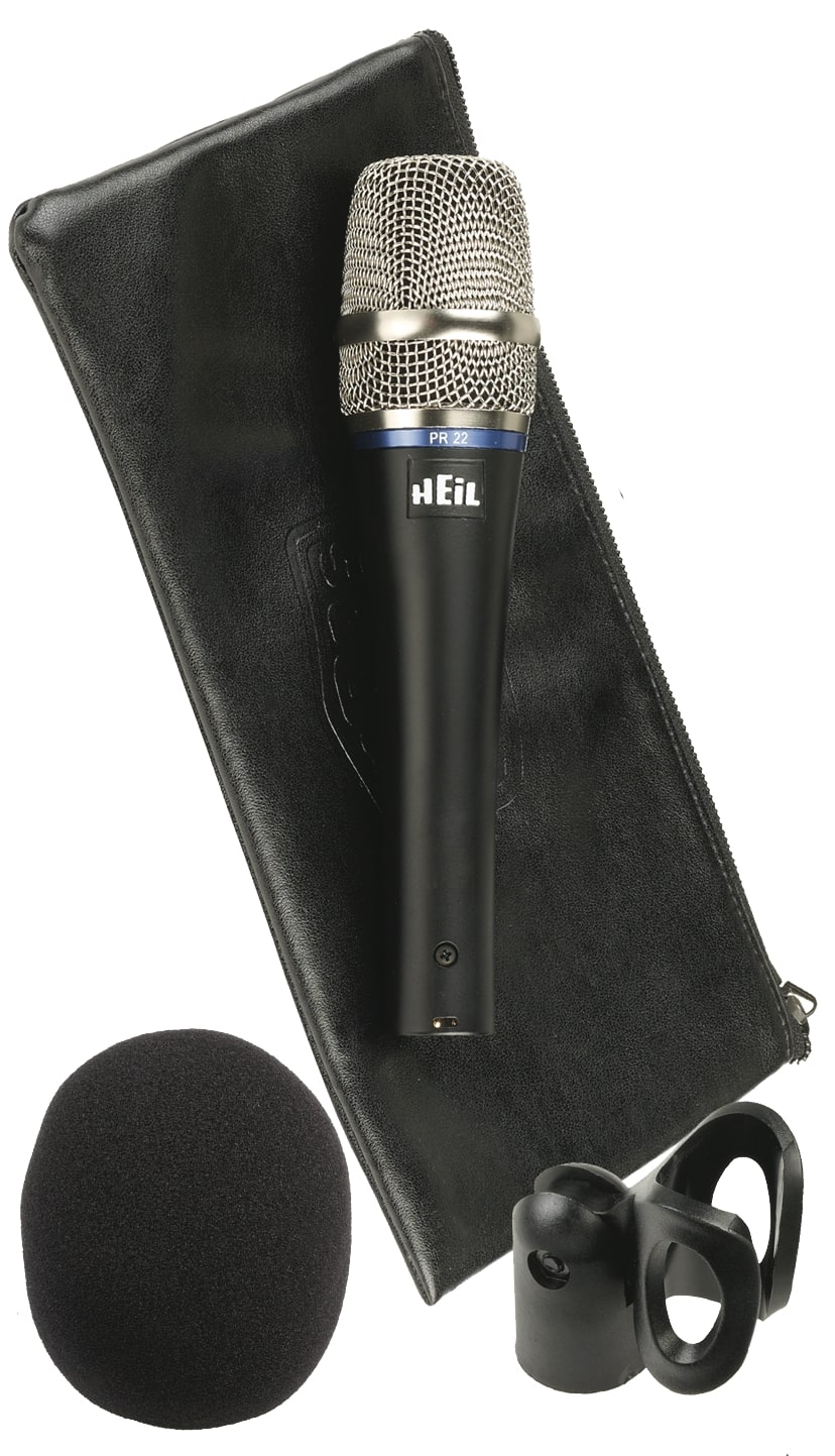 Heil Sound - Utility Dynamic Cardioid Handheld Microphone with Mic Clip & Windscreen