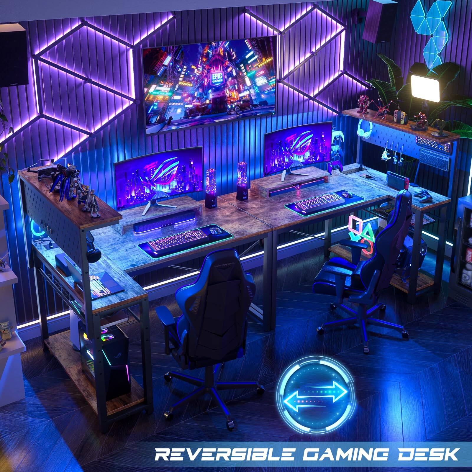 REVERSIBLE GAMING DESK
