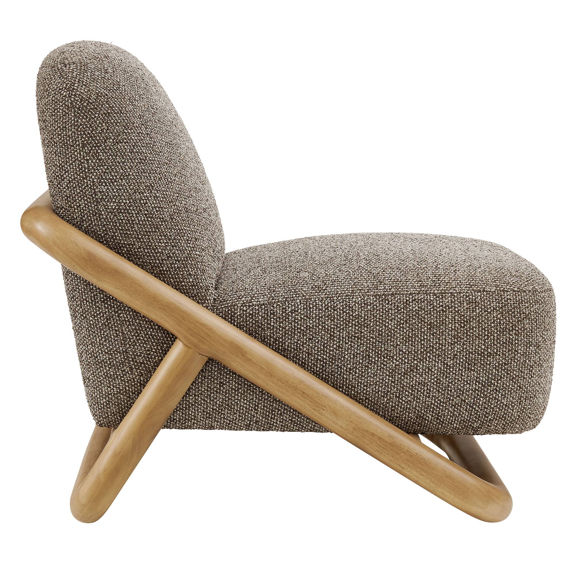 Alt View 2. Modway - Vander Textured Fabric Accent Chair by Modway - Chestnut Earth.