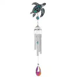 FC Design - 21"Long Sea Turtle Acrylic Mini Wind Chime Outdoor Patio or Garden Hanging Wind Chime Decoration