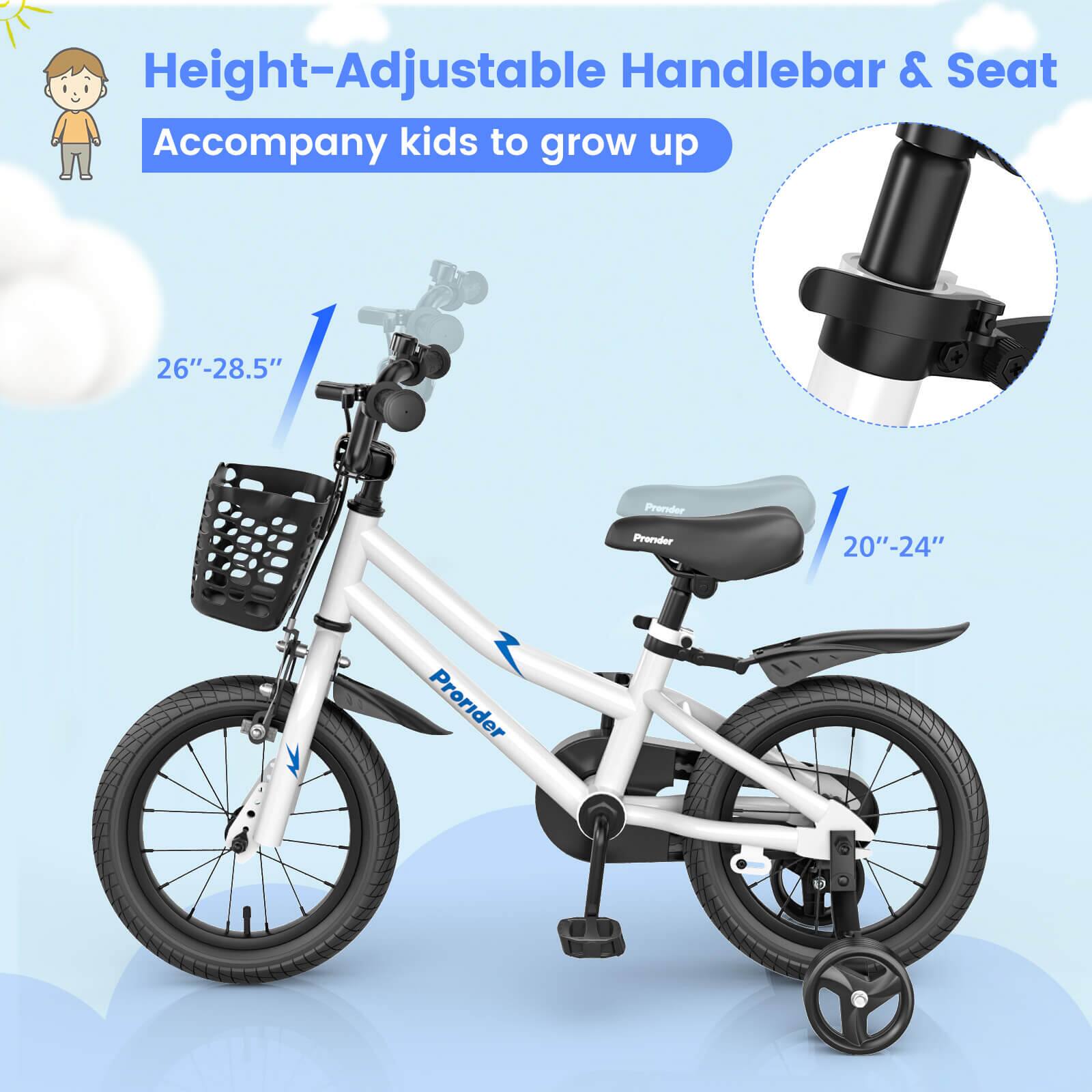 Height-Adjustable Handlebar & Seat Accompany kids to grow up

26"-28.5"

Prender Pronder

20"-24"

Prorider
