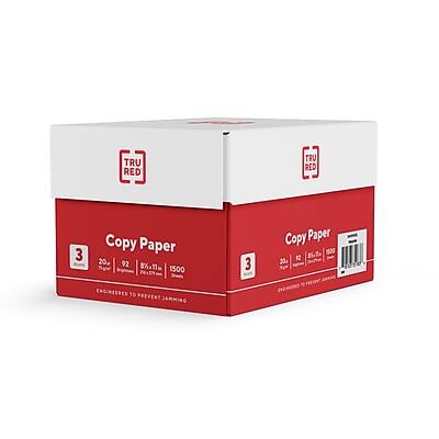 TRU RED  
Copy Paper  
3 Copy Paper  
20 92 g  
8.11  
1500  
Engineered to Prevent Jamming