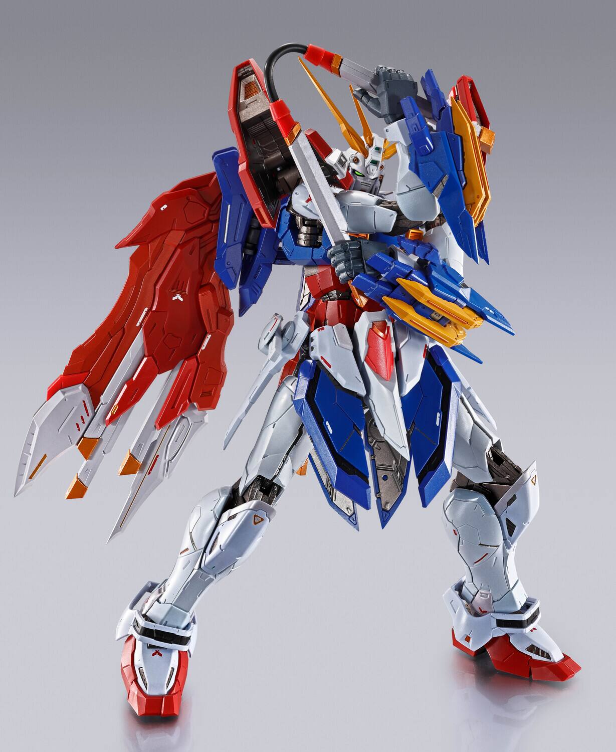 Alt View 1. Bandai - Tamashii Nations - Gundam - METAL BUILD - Burning Gundam & Burning Gundam Second   - COLLECTIBLES - Multicolor.