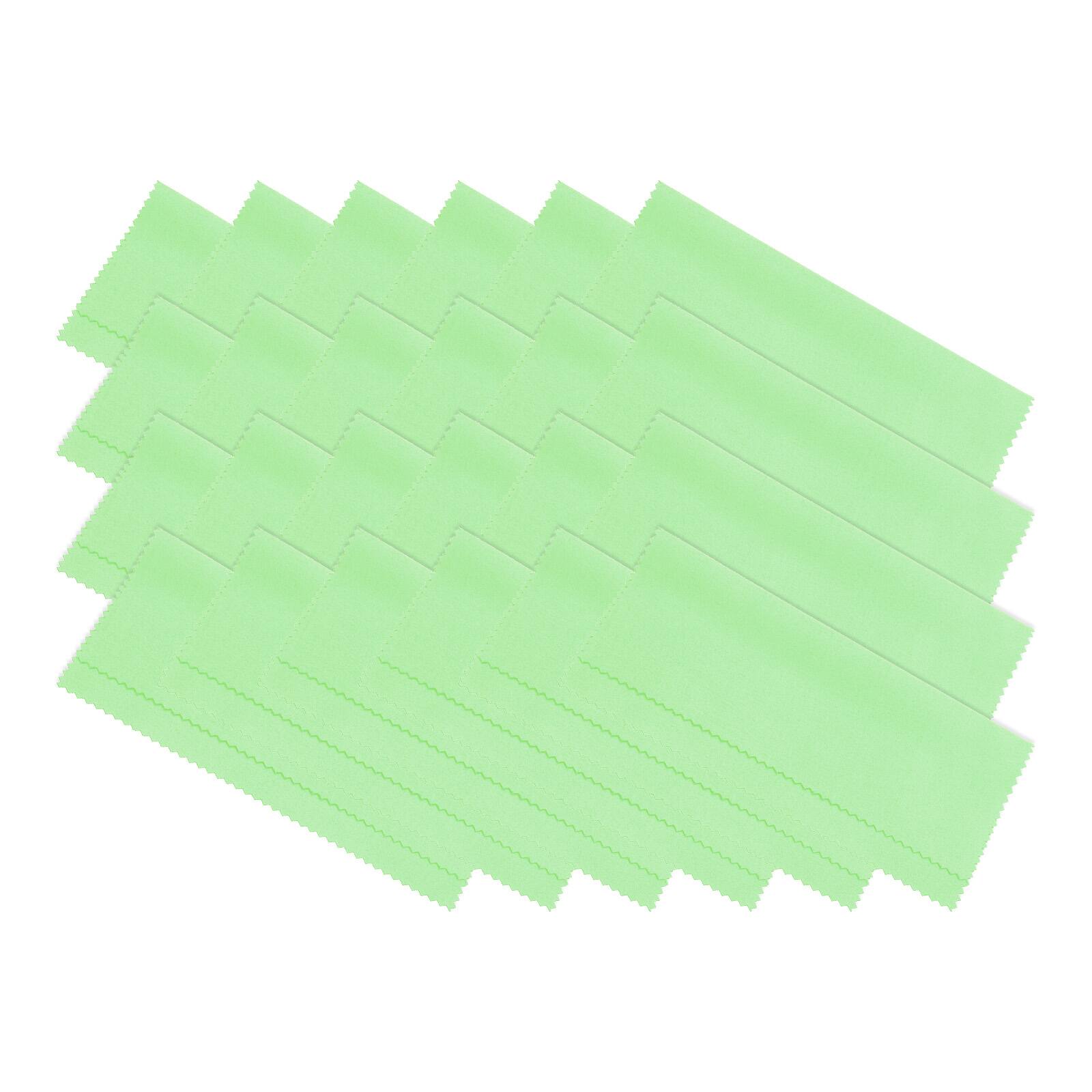 "Unique Bargains - Eyeglass Microfiber Cleaning Cloth 6""x6"", 24pcs Soft Suede Wipe for Lens, Eyeglasses, Screens in Vinyl Pouch - Green" price history on PriceWatchPro