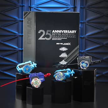 Hasbro Beyblade X 25th Anniversary 4 Piece Set Collectibles Hasbro Beyblade X 25th Anniversary 4 Piece Set Collectibles