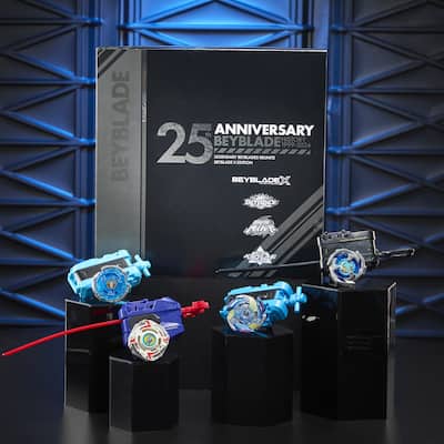 Hasbro Beyblade X 25th Anniversary 4 Piece Set Collectibles Hasbro Beyblade X 25th Anniversary 4 Piece Set Collectibles