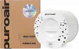 PuroAir - 240 HEPA Filter with CarbonTech 3-Layer Defense – Filters 99.9% of Pollen, Dust, Dander, Smoke & Odors - White