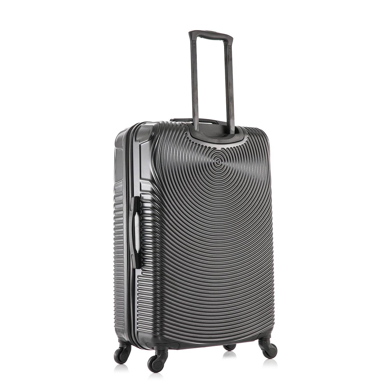 Alt View 1. DUKAP - Inception Lightweight Hardside Spinner 3 Piece Luggage Set  20"/24"/28" - BLACK.