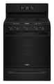 Whirlpool - 30 in. Wide 5 burners 5.0 cu. ft. Freestanding Gas Range with Air Cooking Technology and Steam Clean - Black