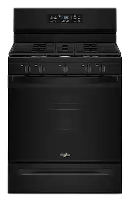 Whirlpool - 5.0 Cu. Ft. Freestanding Gas Range with Air Cooking Technology and Steam Clean - Black