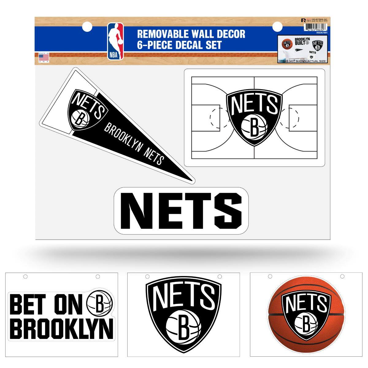 NBA Removable Wall Decor 6-Piece Decal Set

Brooklyn Nets

- Nets Brooklyn Nets
- Nets
- Bet on Brooklyn
- Nets
- Nets
- Nets