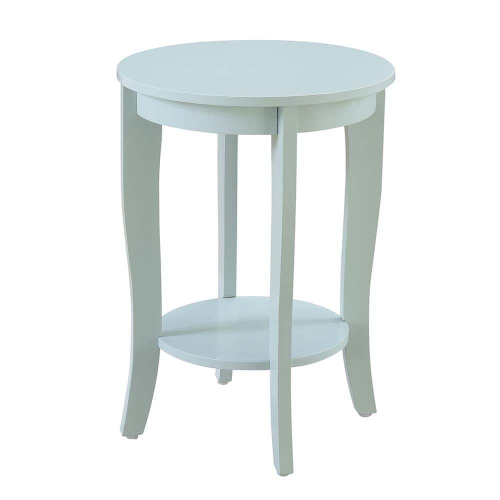 FurniFact - Circular End Table Modern Style - Sea Foam