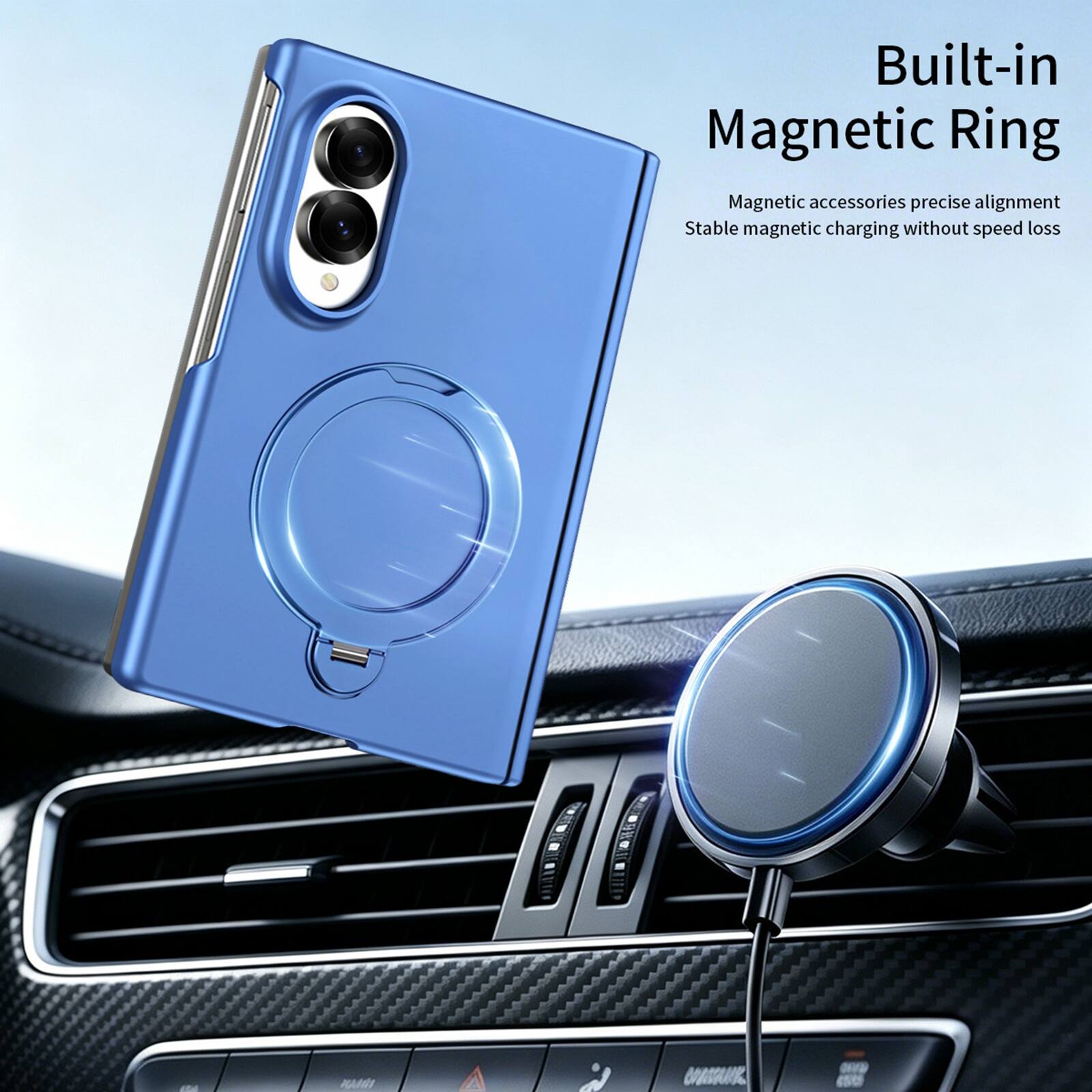 Built-in Magnetic Ring  
Magnetic accessories precise alignment  
Stable magnetic charging without speed loss