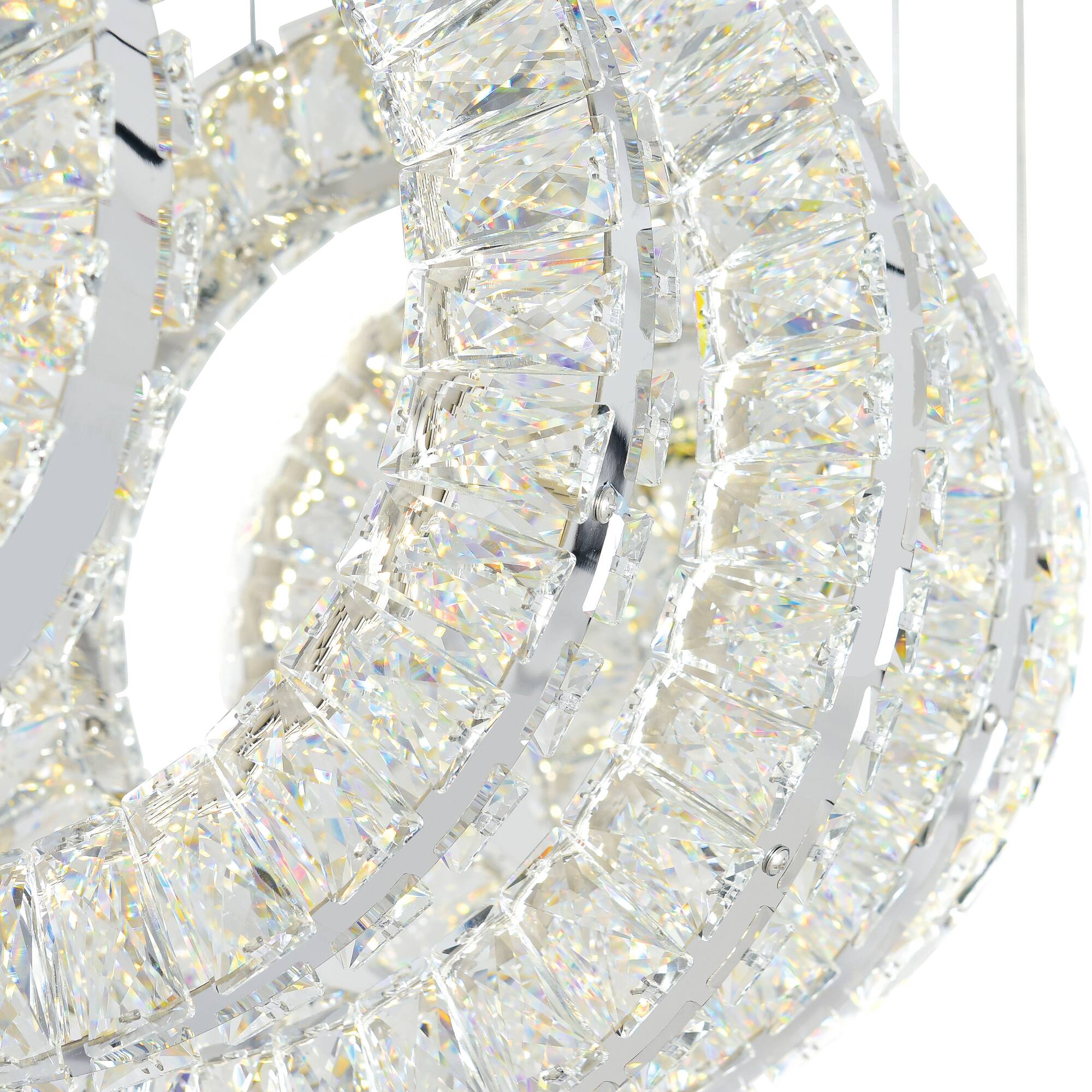 Left. CWI Lighting - Celina LED Chandelier With Chrome Finish - Chrome.