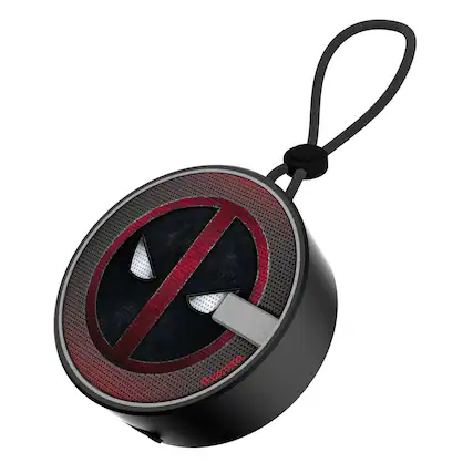 Front. Keyscaper - Marvel Grid Waterproof Speaker - Deadpool.